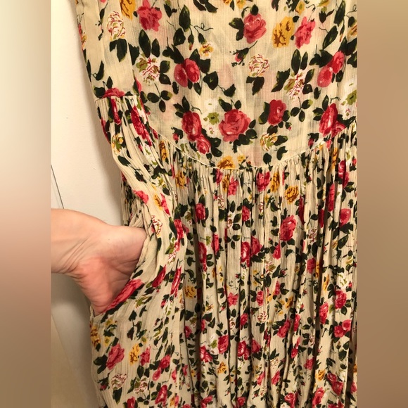 Vintage 80s Lord & Taylor floral drop waist dress - Picture 5 of 10